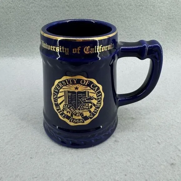University of California Blue Gold Ceramic Beer Collegiate Stein Mug - Picture 1 of 4